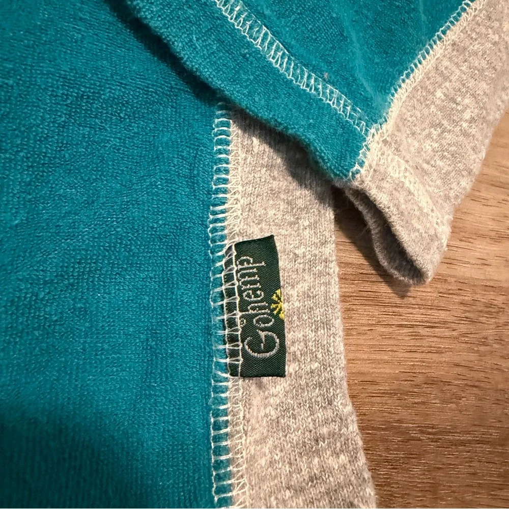 GOHEMP Tech Fleece Jacket  Unisex Size Small Blue/Grey